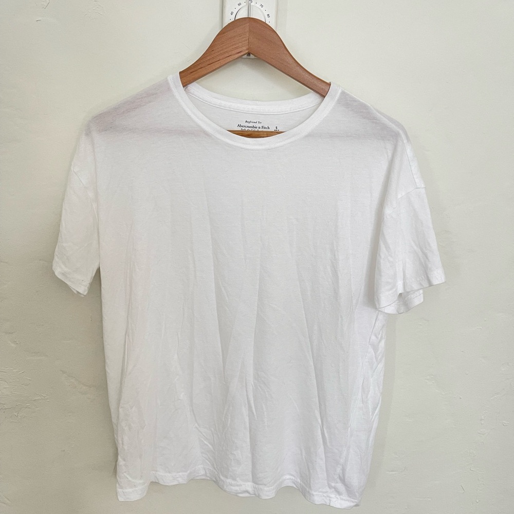 White Boyfriend Tee Abercrombie & Fitch Soft A& F Collection S